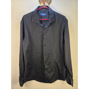 Laflamme Black Men Dress Shirt Made In Italy Size 45 / 16 Pre-Owned